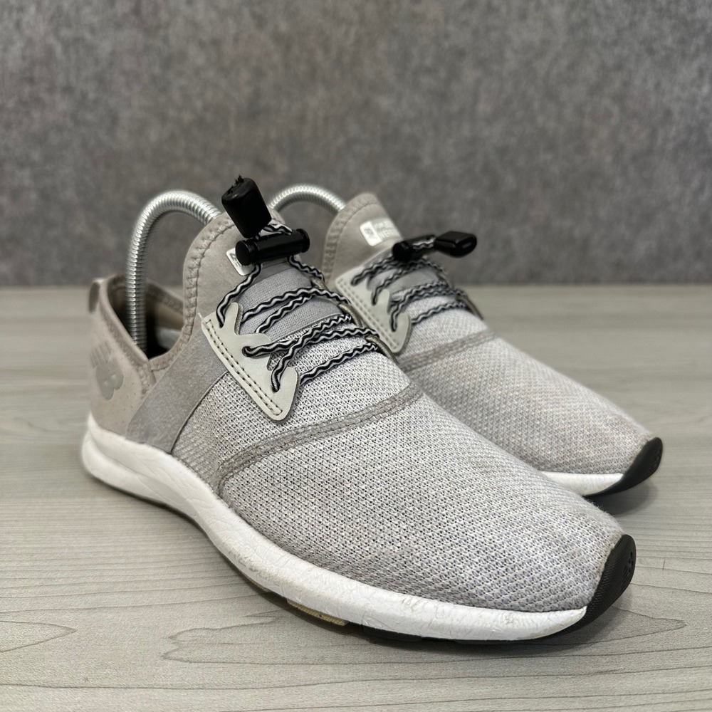 New Balance FuelCore Nergize Womens 7 Grey Sneakers Slip On Toggle Laces